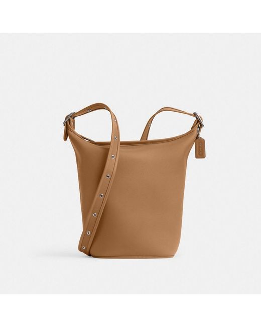 Coach ダッフルバッグ ブラウン COACH Brown Pebble Leather Duffle Convertible Crossbody Shoulder