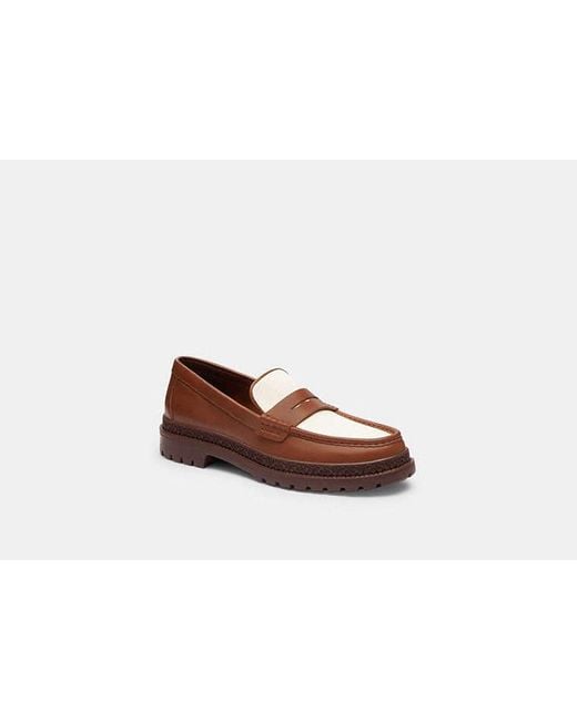 COACH Brown Cooper Canvas Loafer for men