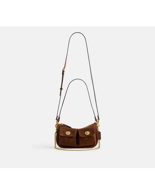 COACH Black Twin Turnlock Waverly Bag