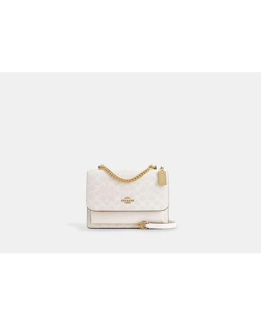 COACH Black Klare Crossbody Bag In Signature Canvas
