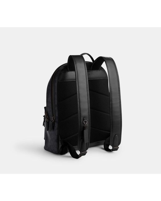 COACH Black Charter Backpack for men