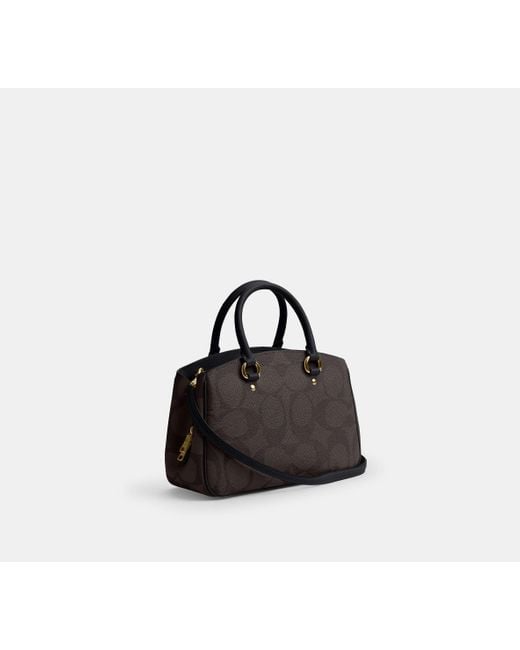 COACH Black Savannah Kleine Carryall Aus Signature Canvas