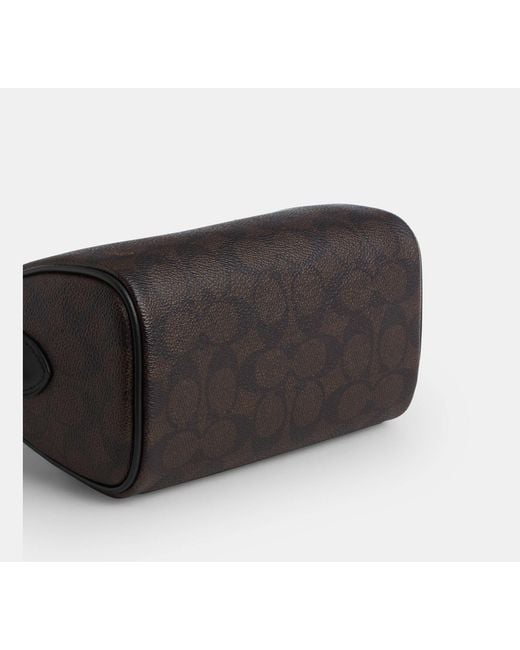 COACH Black Mini Rowan Crossbody Bag In Signature Canvas
