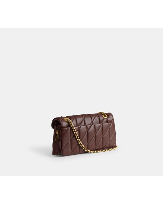 COACH Brown Tabby Schultertasche 26 Mit Bauschiger Steppung