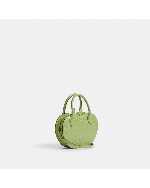 COACH Apple Bag In Signature Leather in Green Lyst