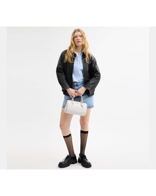 COACH Black Rowan Satchel Bag