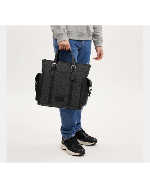 COACH Black Sprint Tote Bag for men