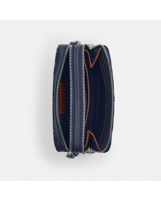 COACH Blue Charter Crossbody Bag 19 In Signature Denim for men