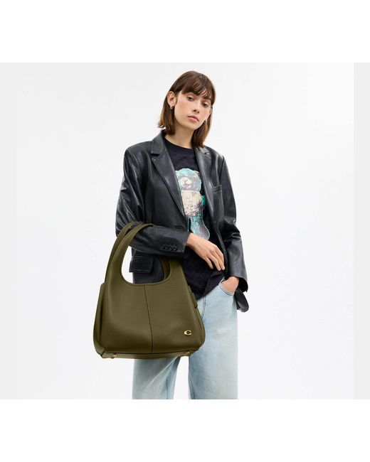 COACH Green Lana Shoulder Bag