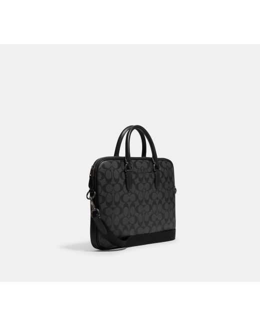 Valigetta compatta Liam di COACH in Black da Uomo