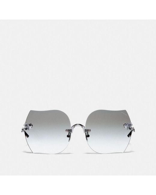 rimless tea rose sunglasses