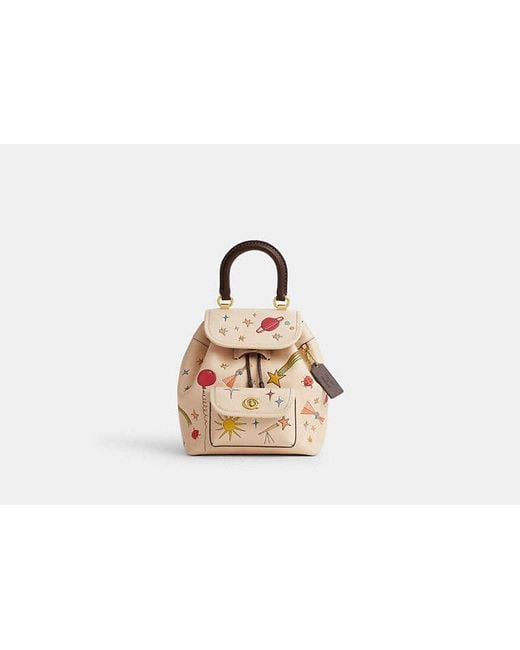 COACH Natural Coach X Observed By Us Riya Backpack 21 - Gold/white | Leather