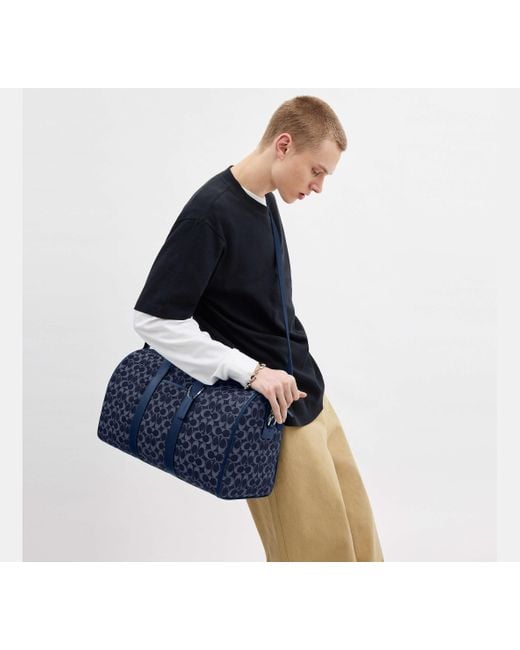 COACH Blue Gotham Duffle Bag 45 for men