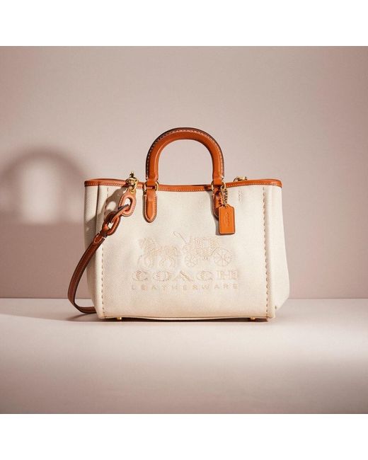 COACH Pink Restored Reese Tote 28