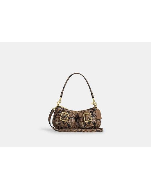 COACH Black Ashton Bag With Snake Print