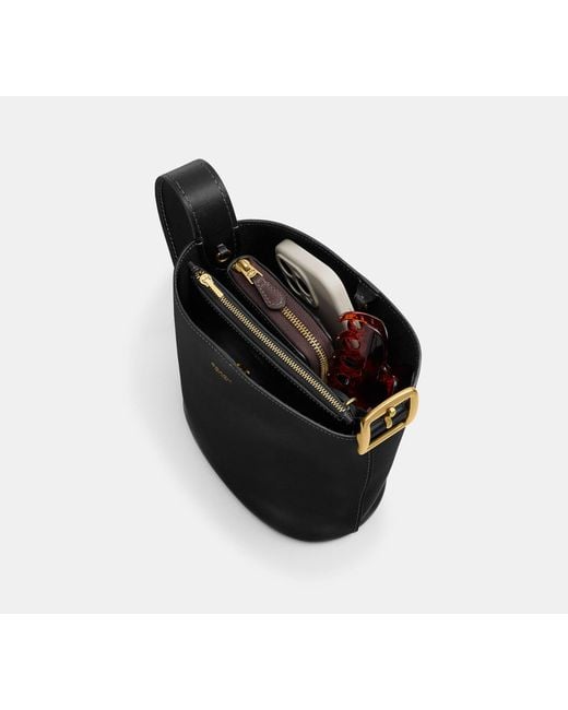 COACH Black Bleecker Bucket Bag 21