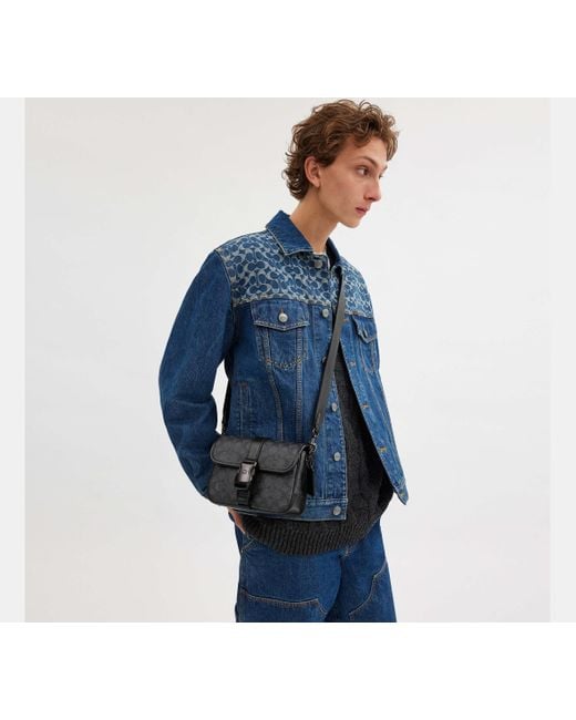 COACH League Umhängetasche 19 Aus Signature-Canvas in Black für Herren