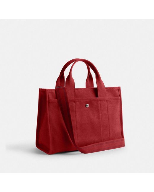 COACH Cargo Tote Bag in Red | Lyst
