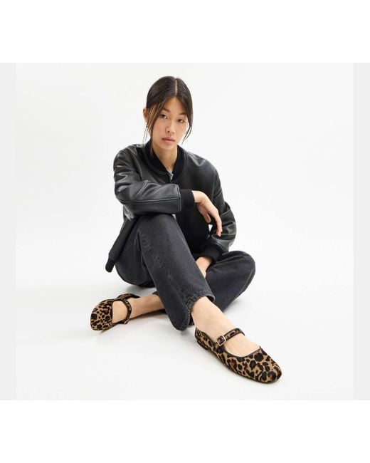 Mary Jane Con Rivetto A C E Stampa Leopardata di COACH in Black