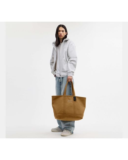 COACH Black Utility Tote Bag for men
