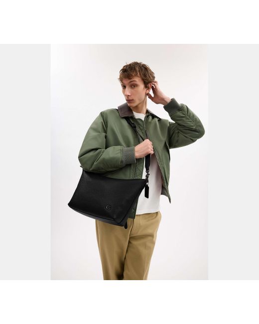 COACH Kuriertasche Mit Reißverschluss Oben in Black für Herren