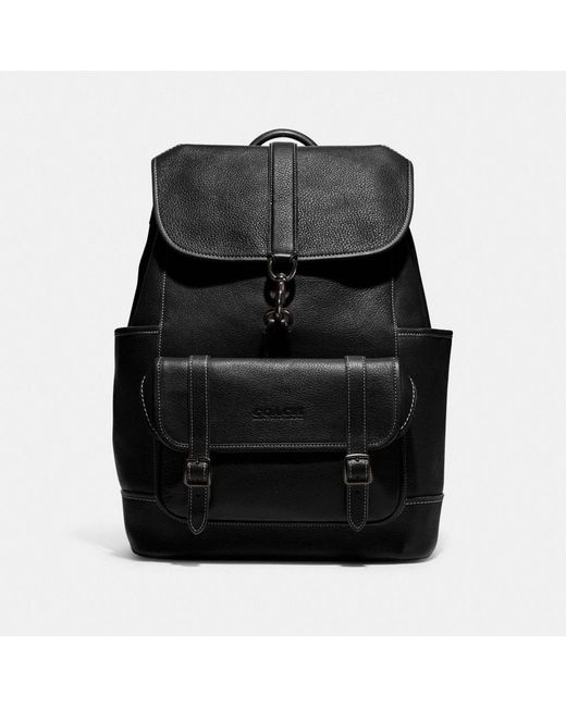 COACH Leather Carriage Backpack in Black for Men Lyst