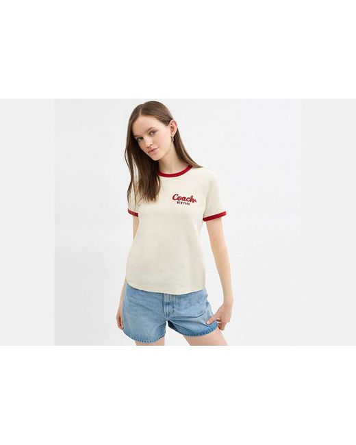 COACH Black New Year Ringer T-Shirt