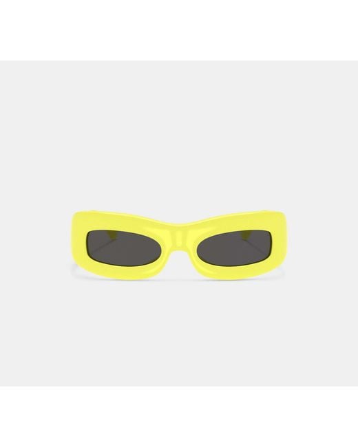 COACH Black Chunky Narrow Rectangle Sunglasses