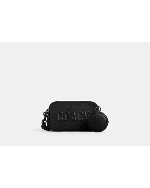 COACH Charter Schmale Umhängetasche Mit Coach-Grafik in Black für Herren