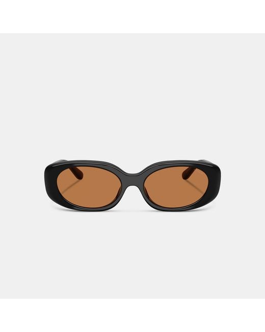 COACH Multicolor Quilted Oval Rectangle Sunglasses