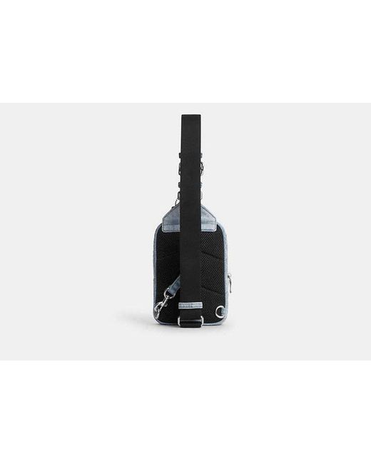 COACH Black Racer Sling Pack for men