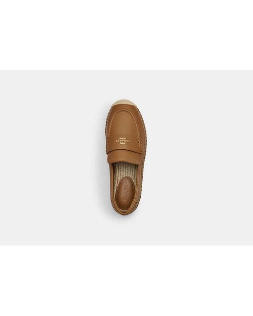 COACH Black Loafer Espadrille