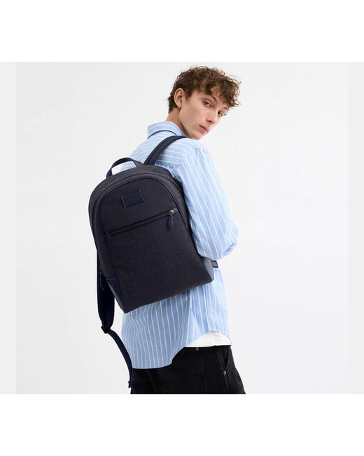 COACH Blue Theo Backpack for men