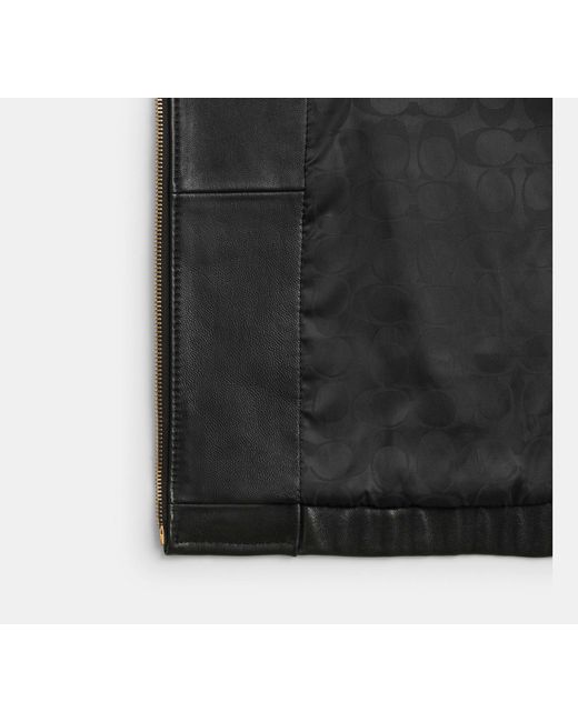 COACH Black Heritage C Cropped Blouson Jacket