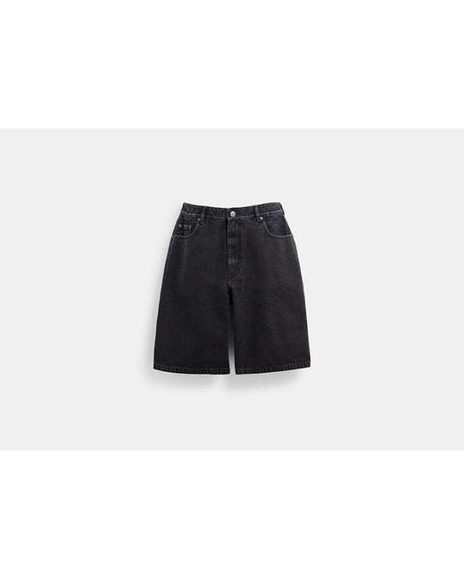 COACH Black Denim Shorts for men