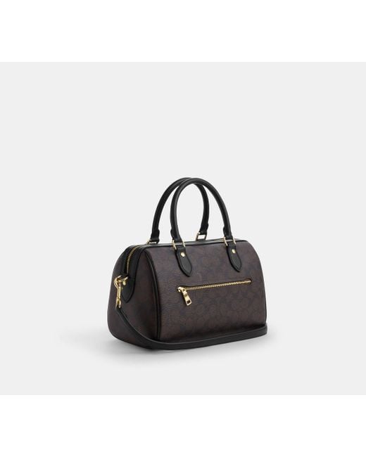 COACH Black Rowan Satchel Bag