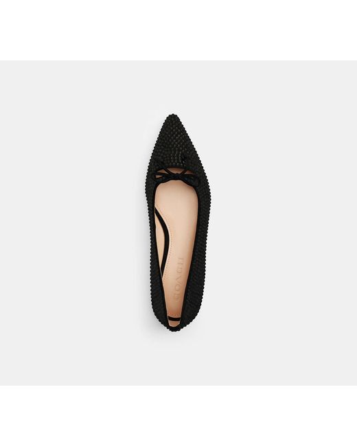COACH Black Flat With Crystals