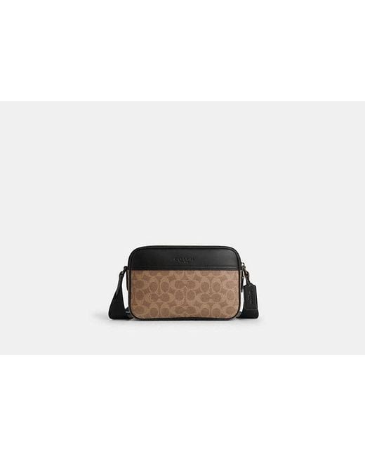 COACH Black Graham Crossbody Bag In Signature Canvas for men
