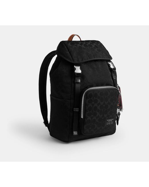 Mochila Logan En Nylon De Firma Con Charms COACH de hombre de color Black