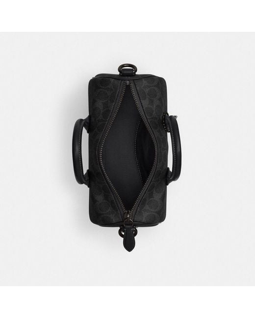 COACH Black Compass Bag 25 In Signature Canvas for men