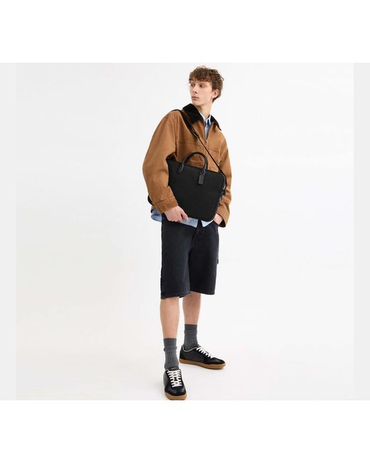 COACH Black Theo Work Bag for men