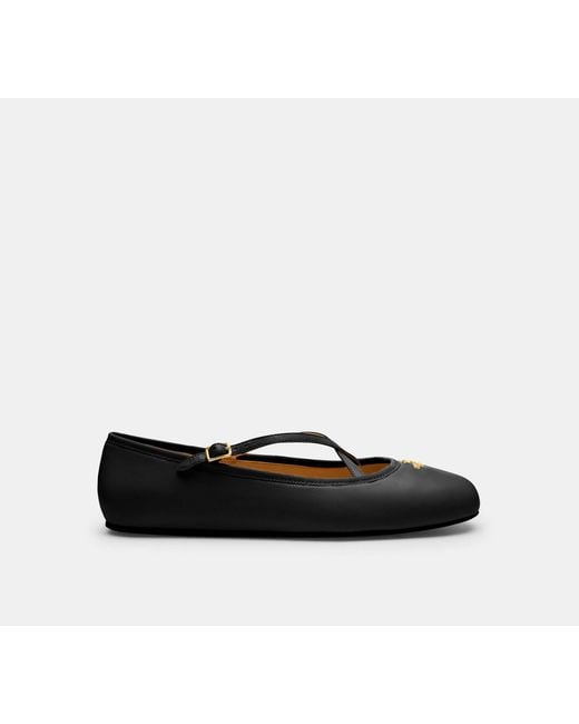 COACH Black Phoebe Ballet Flat