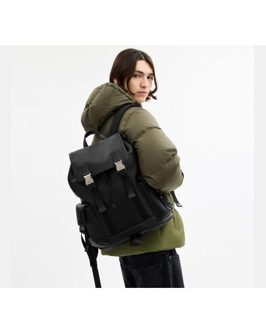 COACH Black Clark Backpack for men