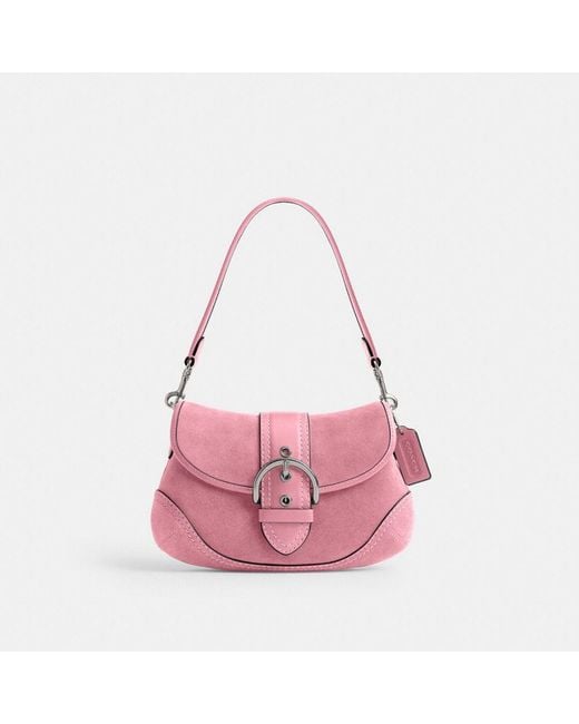 バッグ Coach Flap Soho Signature Shoulder Pink Coach Soho Signature Shoulder Bag Pink