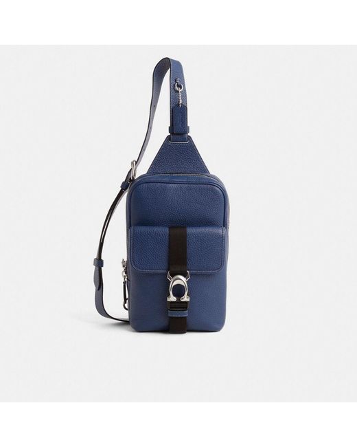 COACH Blue Restored Beck Pack for men