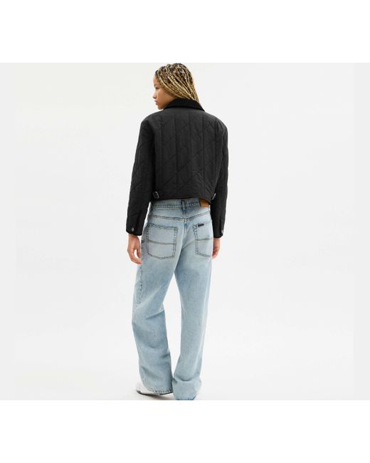 Giacca Trapuntata Con Colletto di COACH in Black