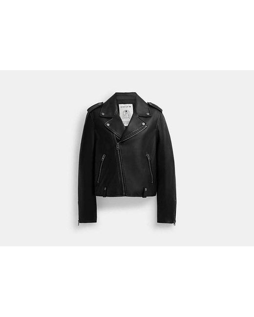 COACH Black Moto Jacket