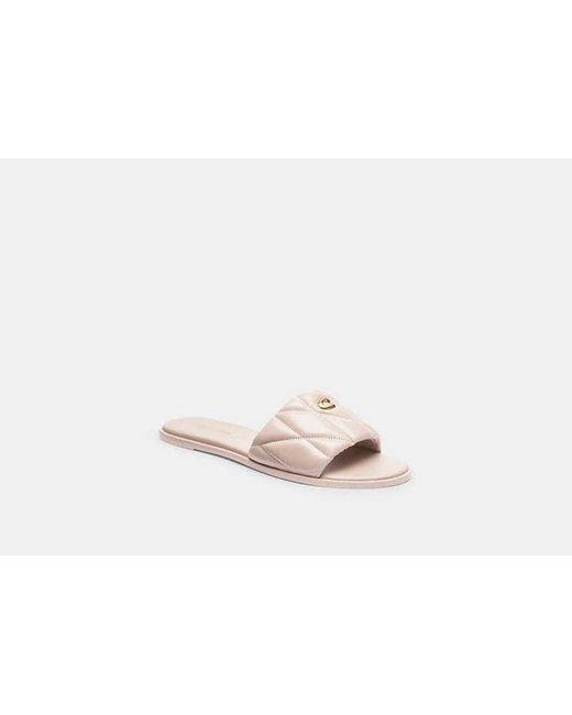 COACH Black Holly Sandal With Quilting