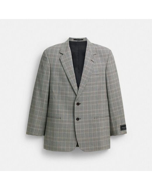 COACH Gray Two Button Blazer for men