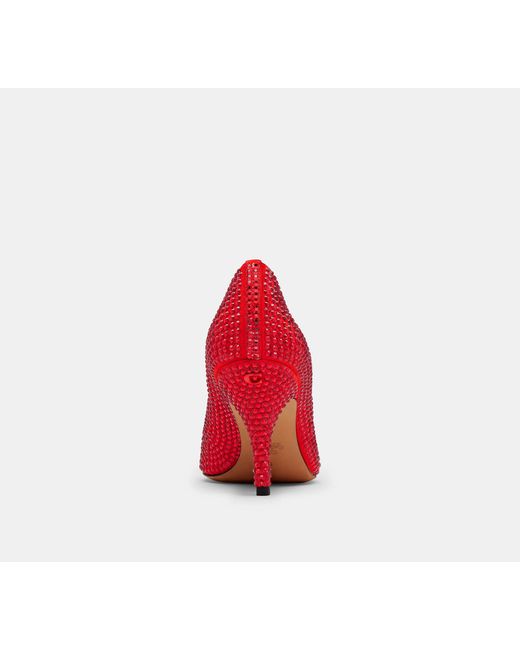 COACH Red Pump With Crystals